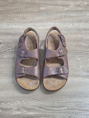 SAS Mens Pre-owned SZ 11 Tripad Comfort Bravo Brown Leather Sandals
